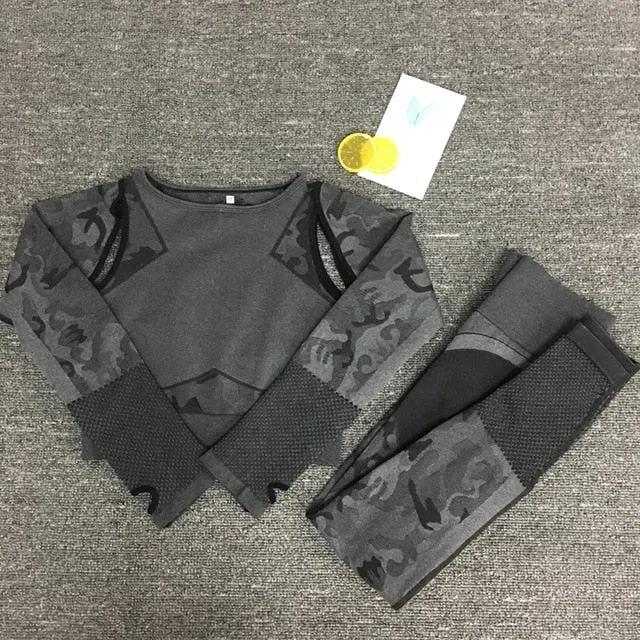 Women Leggings Breathable Long-sleeved Yoga suit