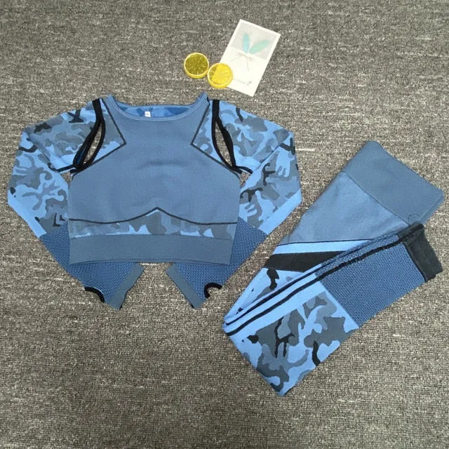Women Leggings Breathable Long-sleeved Yoga suit