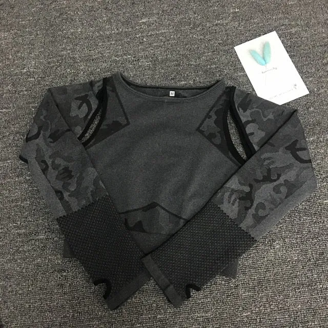 Women Leggings Breathable Long-sleeved Yoga suit