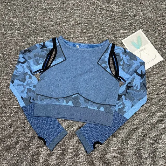 Women Leggings Breathable Long-sleeved Yoga suit