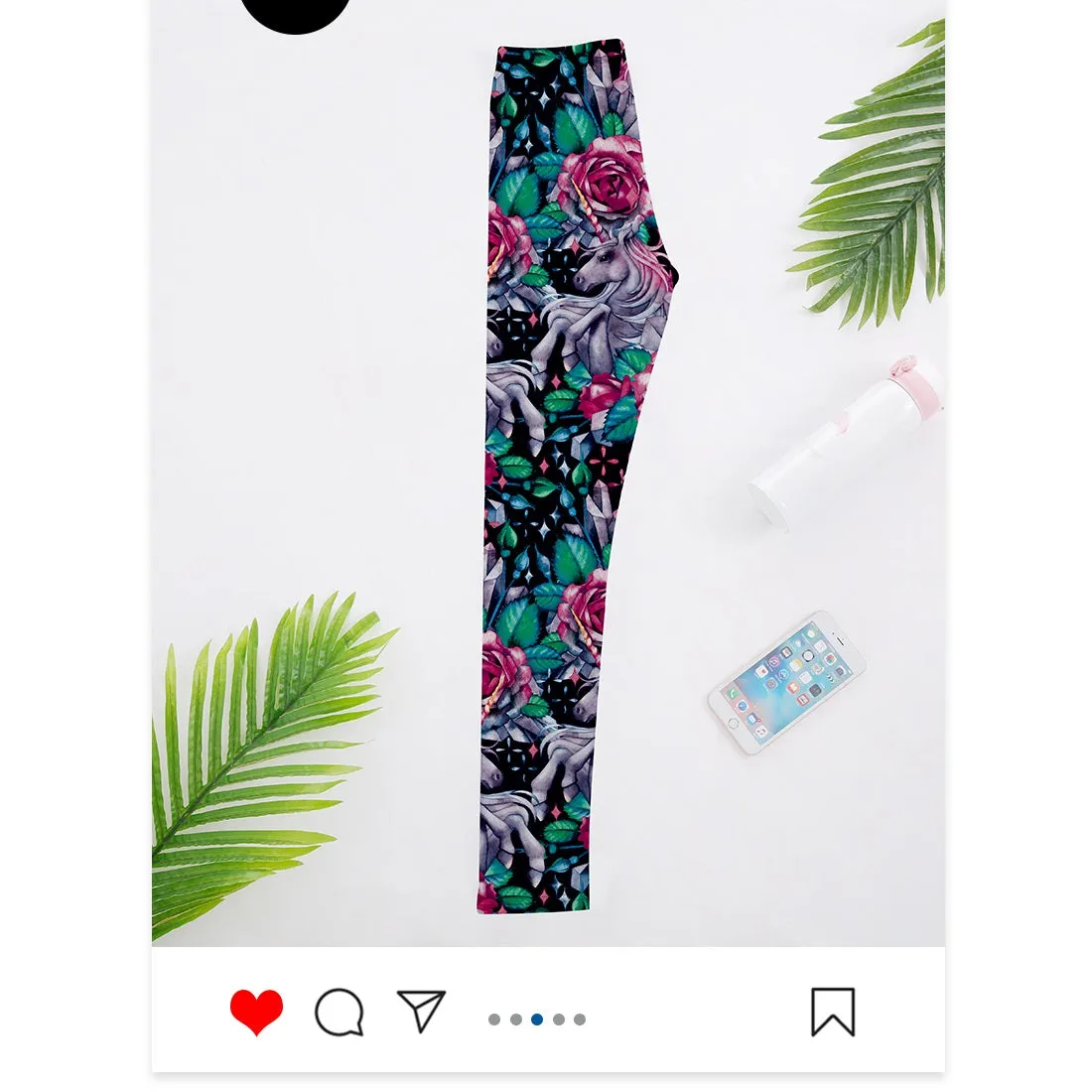 Women's Legging Rose Horse Flying Workout Pants