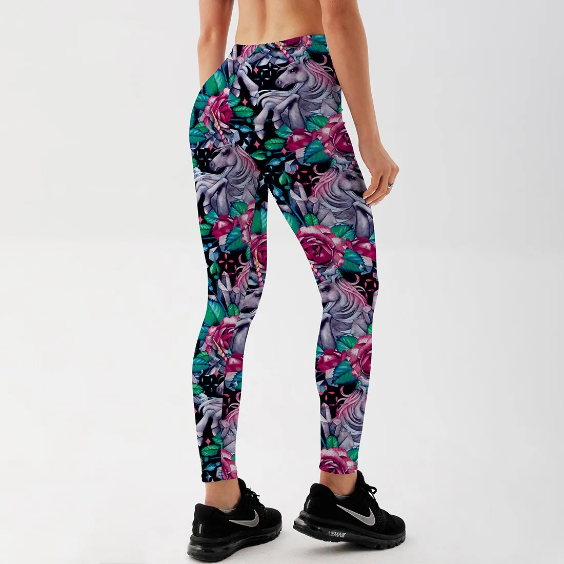 Women's Legging Rose Horse Flying Workout Pants