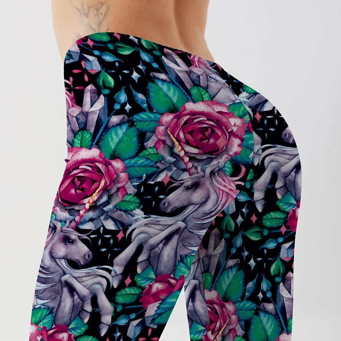 Women's Legging Rose Horse Flying Workout Pants