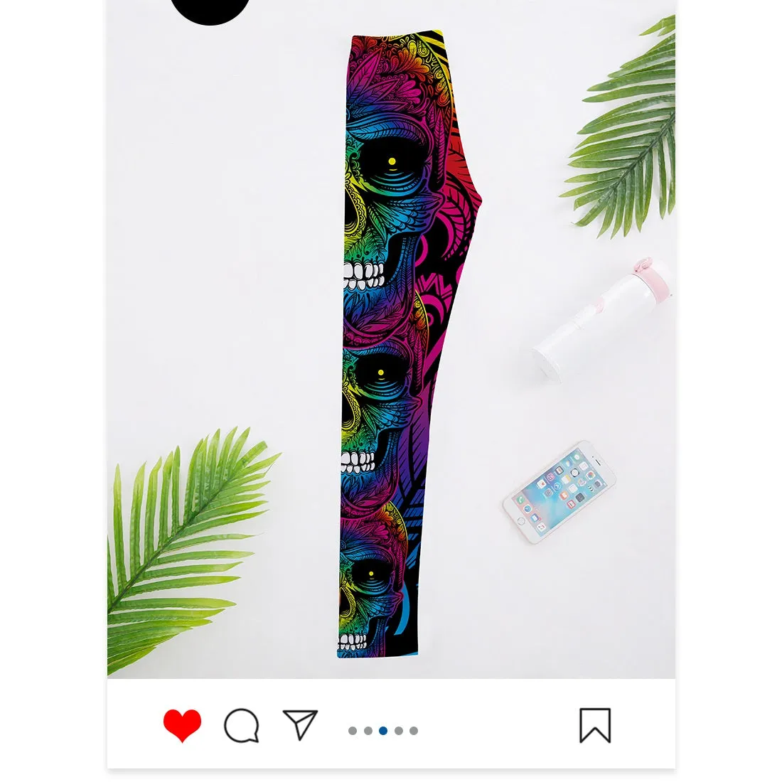 Women's Leggings Colorful Skull Pants