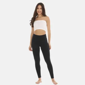 Women's Leggings | High Waist | Ankle Length | Cotton-Elastane Blend | Non-See-Through | Gusset Crotch Prevents Ripping