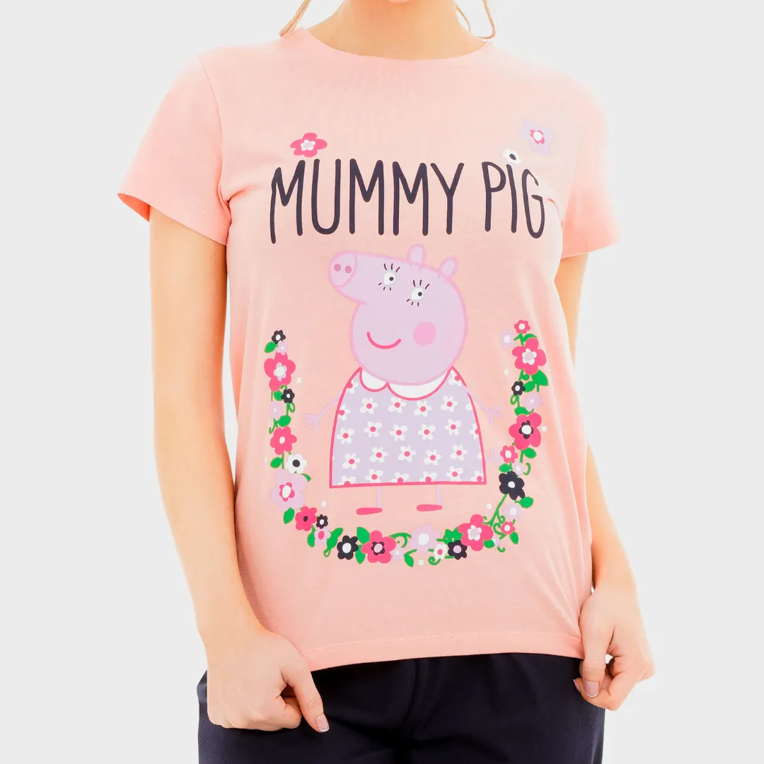 Womens Peppa Pig Pajama Set - Mummy Pig