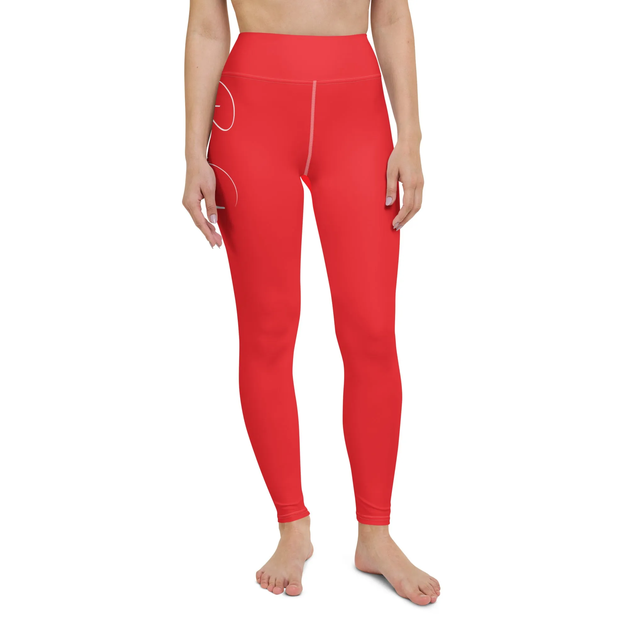 Women's Runway Girlz Yoga Leggings (Red/White)
