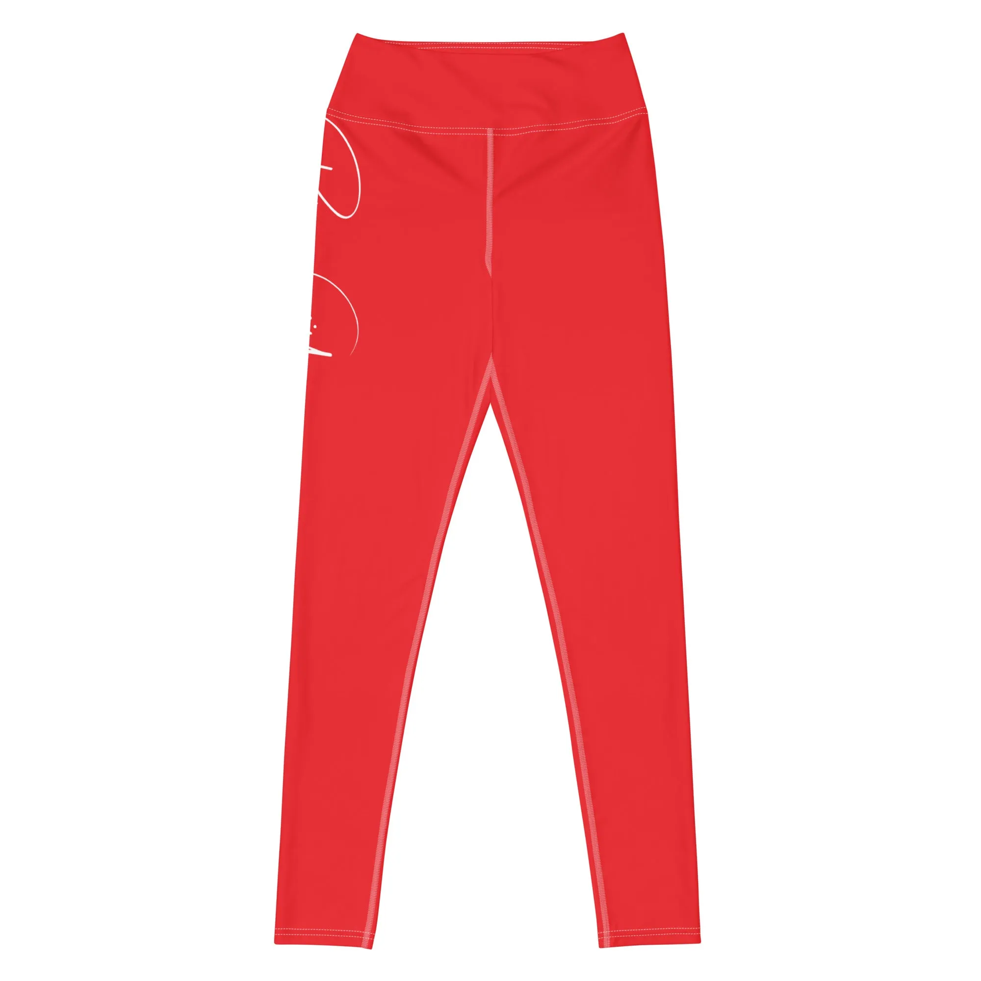 Women's Runway Girlz Yoga Leggings (Red/White)
