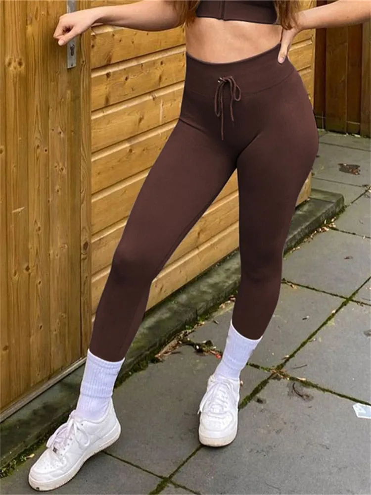 Women's Seamless Knit Yoga Leggings