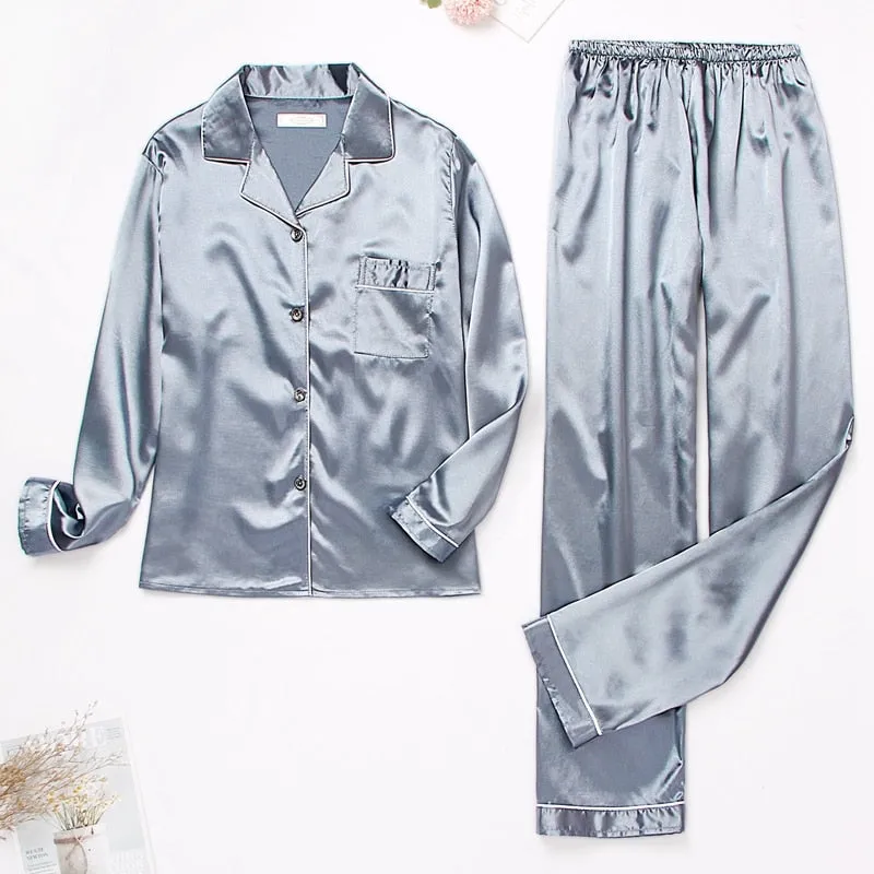 Women's Silk Satin Pajamas Set