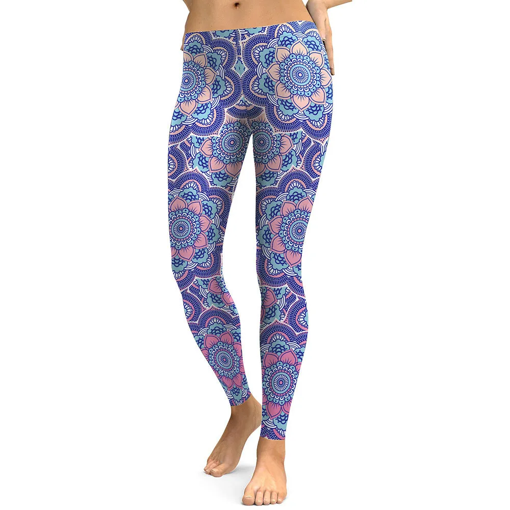 Women's Yoga Leggings - Ethnic Mandala