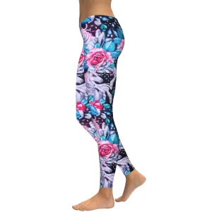 Women's Yoga Leggings - Rose Unicorn