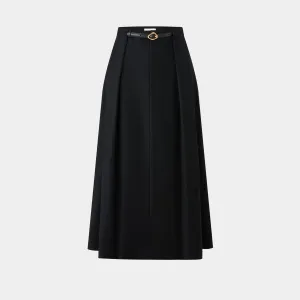 WOOL CASHMERE A-LINE SKIRT