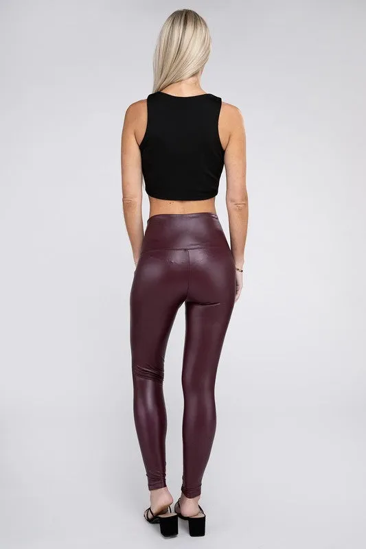 ZENANA High Rise Faux Leather Leggings