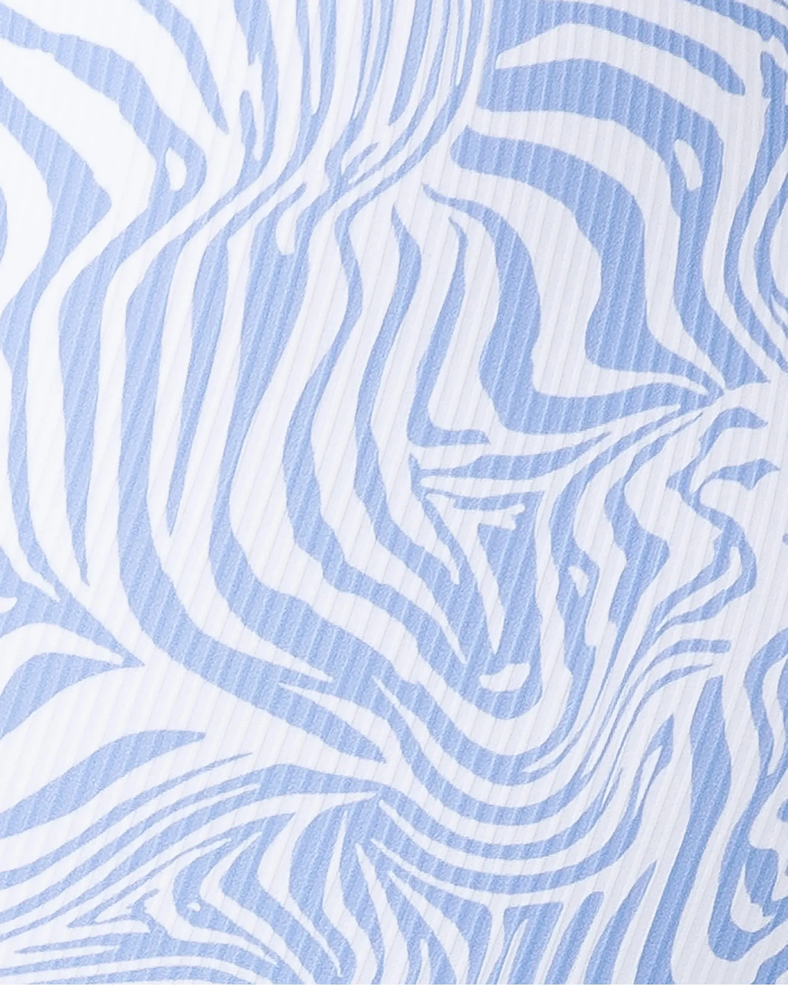 Zero Rise Rib Ankle Length Leggings - Pacific Blue Zebra