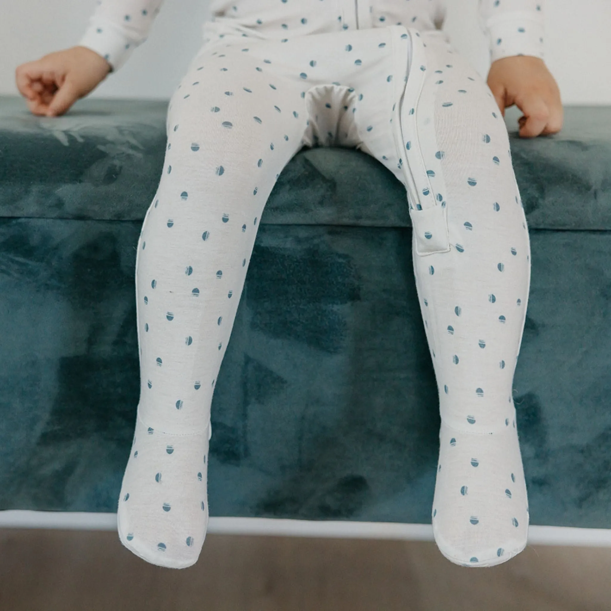 Zip-Up Footie Pajama - Haze