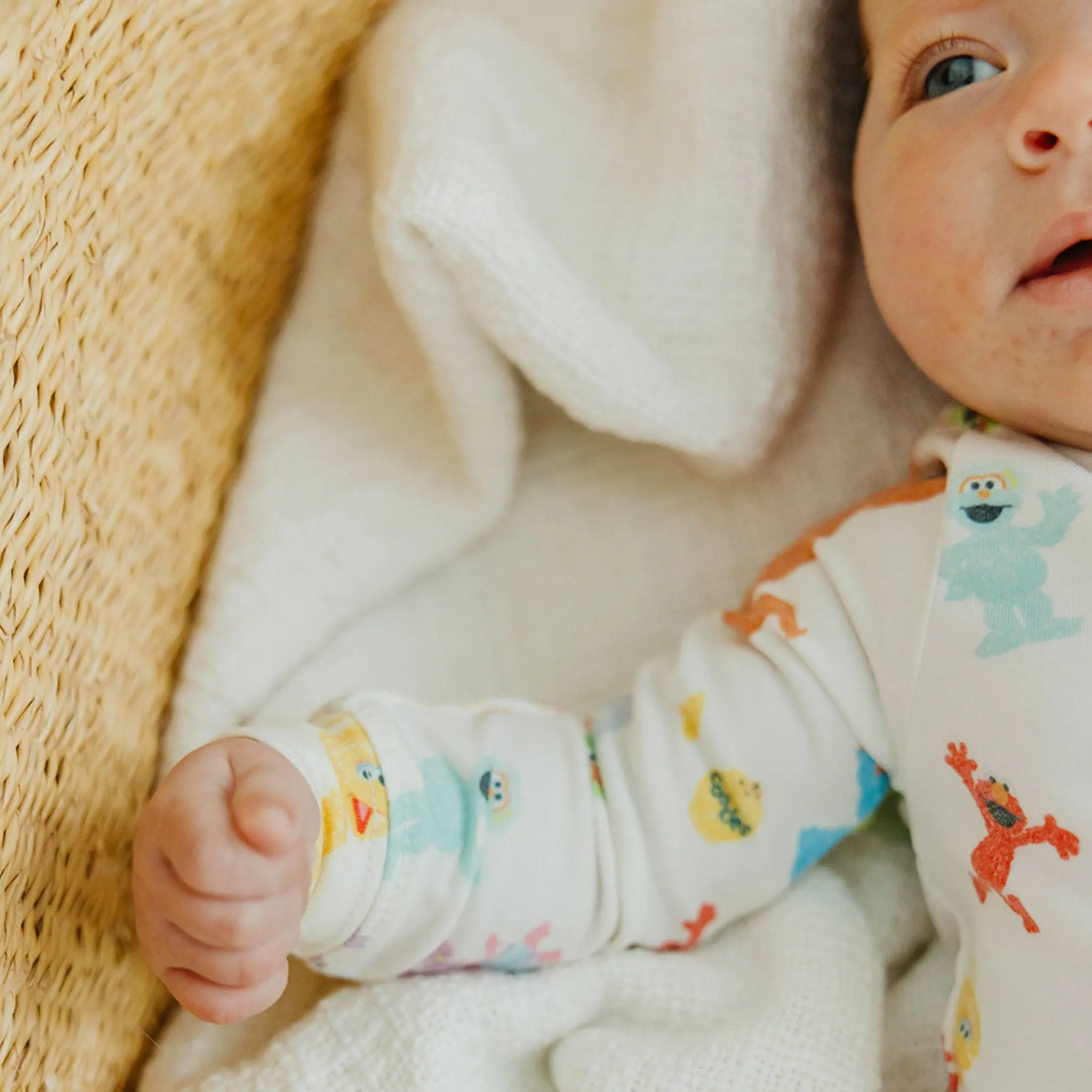 Zip-Up Footie Pajama - Sesame Friends